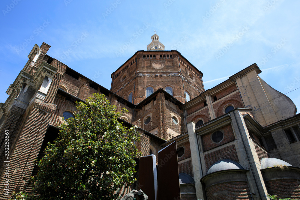Pavia (PV), Italy - June 09, 2018: The Cathedral of Pavia, Pavia, Lombardy, Italy