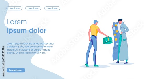 Idea Trading Flat Landing Page Vector Template