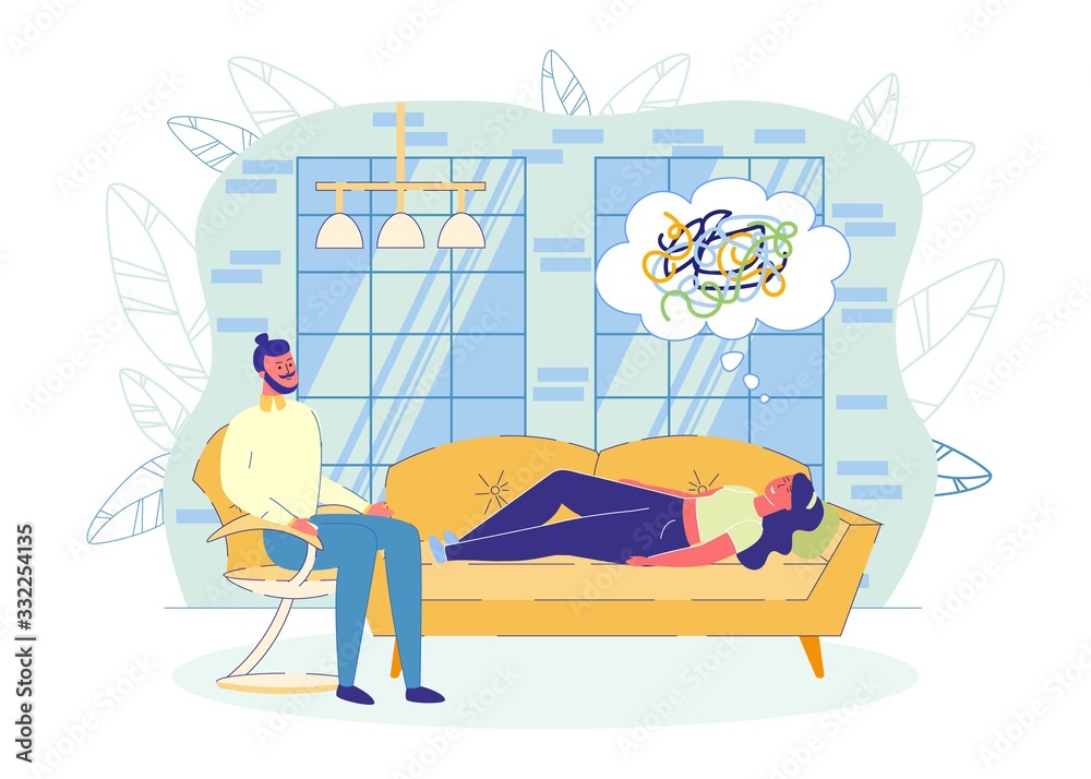 Obraz premium Individual Psychotherapists Session with Patient.