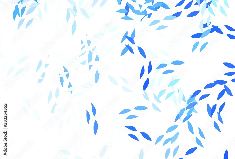 Light BLUE vector elegant pattern with leaves. Light BLUE vector elegant pattern with leaves.