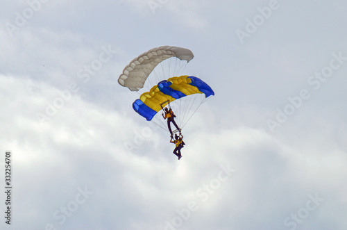 Parachuter on the sky