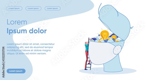 Idea Storage Flat Landing Page Vector Template
