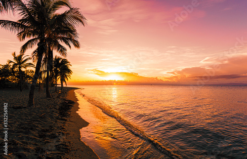 sunset on the beach