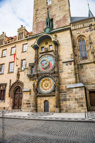 Prague, Czech republic - March 19, 2020. Old Town Square without tourists during coronavirus crisis photo