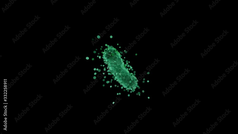 Close up of bacteria spreading in droplets Close up of bacteria spreading in droplets