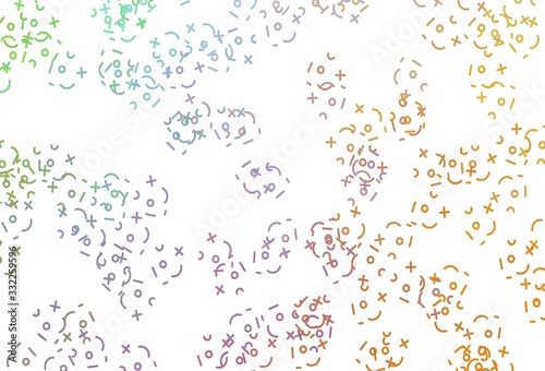 Light Multicolor vector layout with algebra elements.