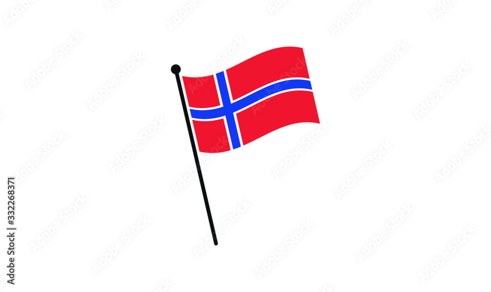 Fototapeta premium norway flag symbol vector illustration