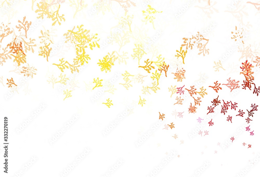 Light Orange vector natural backdrop with branches. Light Orange vector natural backdrop with branches.