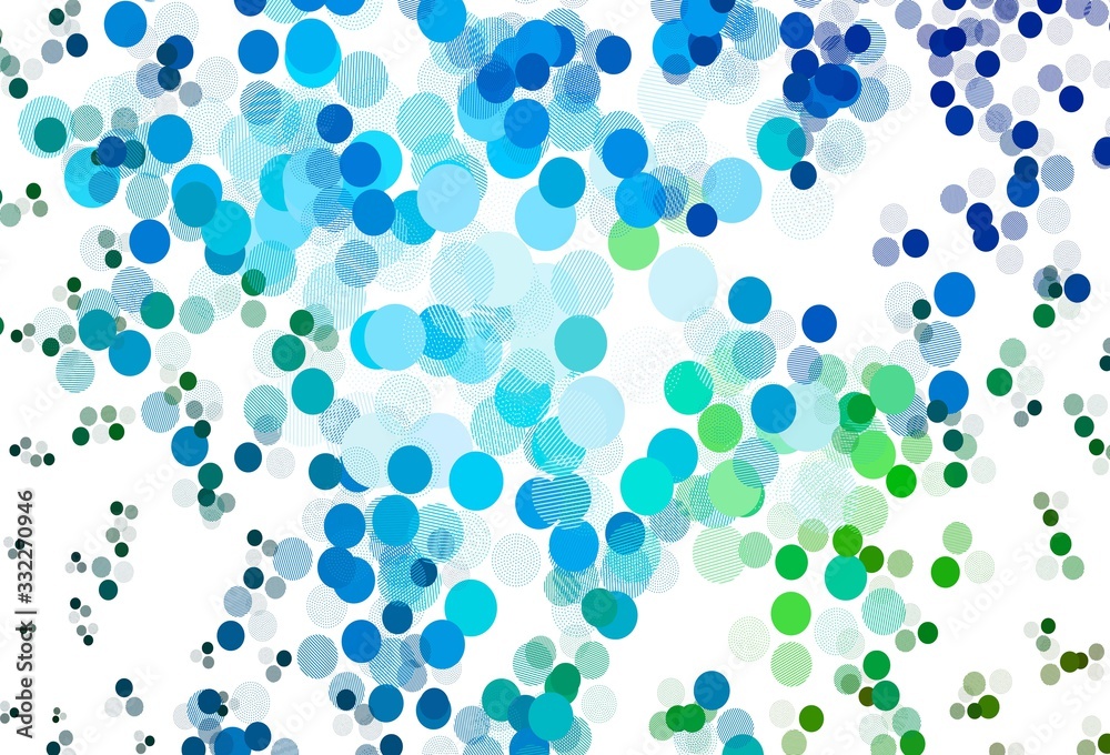 Light Blue, Green vector pattern with spheres. Light Blue, Green vector pattern with spheres.