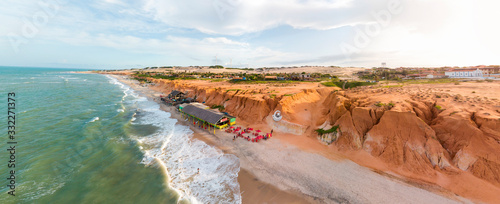 Aerial Image of Canoa Quebrada Beach, Aracati, Ceara, Brazil