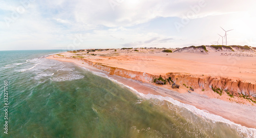 Aerial Image of Canoa Quebrada Beach, Aracati, Ceara, Brazil photo