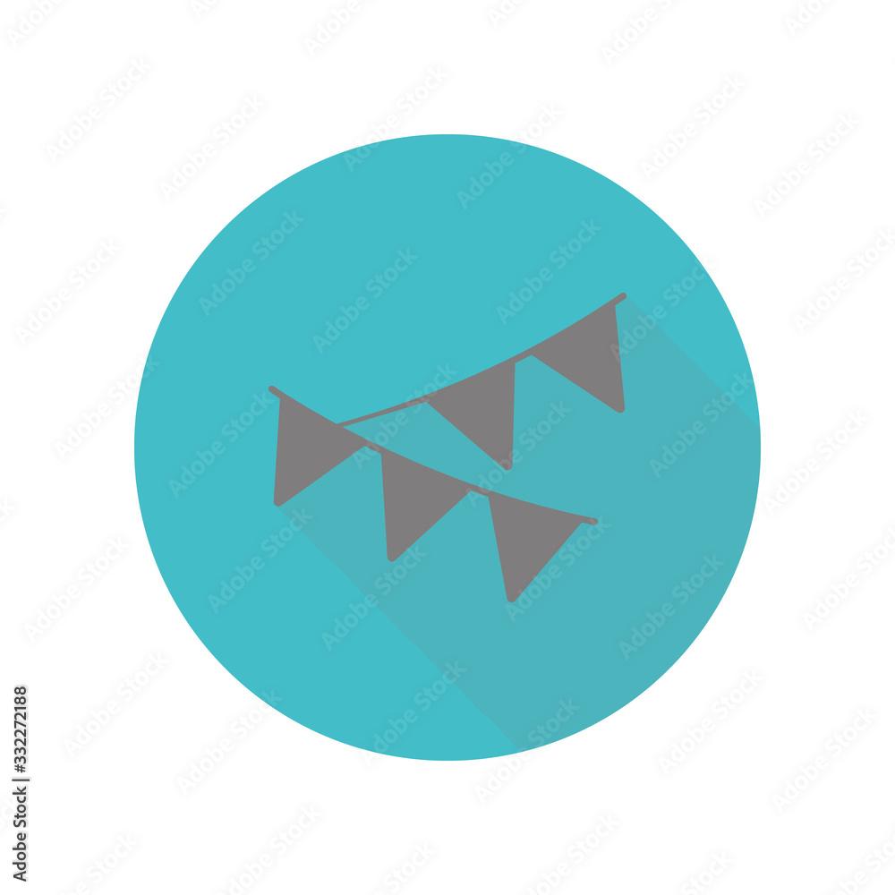 Garlands long shadow icon. Simple glyph, flat vector of web icons for ui and ux, website or mobile application Garlands long shadow icon. Simple glyph, flat vector of web icons for ui and ux, website or mobile application