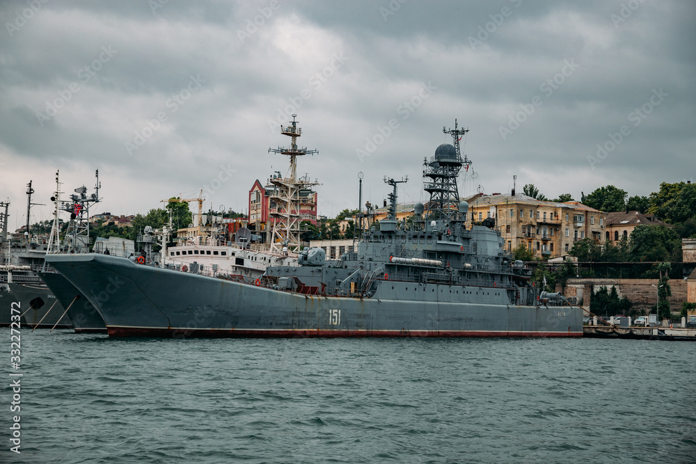 Russian Black Sea Fleet in Sevastopol harbor