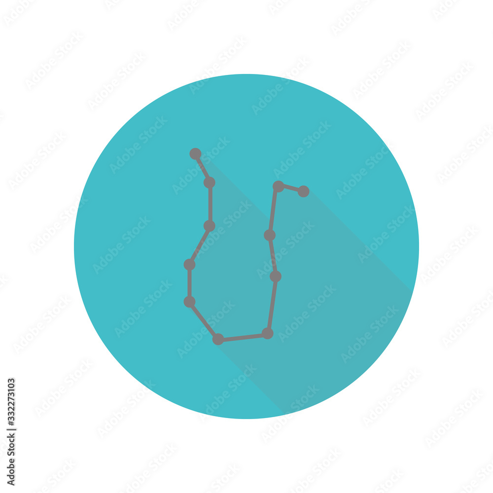 Astrology sign hemini long shadow icon. Simple glyph, flat vector of web icons for ui and ux, website or mobile application Astrology sign hemini long shadow icon. Simple glyph, flat vector of web icons for ui and ux, website or mobile application