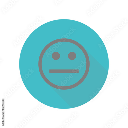 Poker face emotlong shadow icon. Simple glyph, flat vector of web icons for ui and ux, website or mobile application