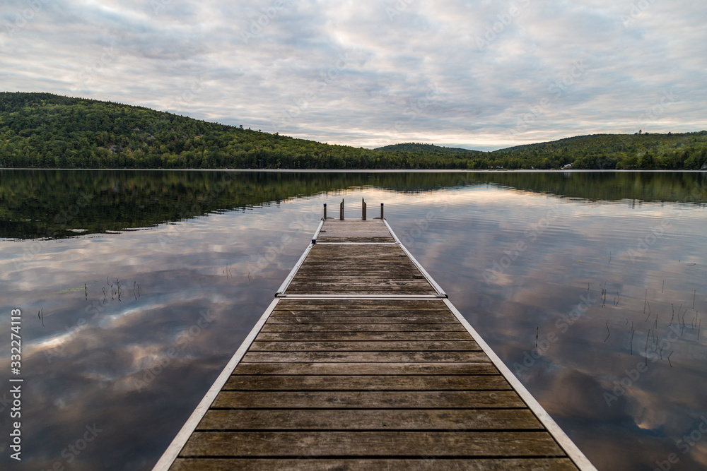 Fototapeta premium Dock on Lake, Maine