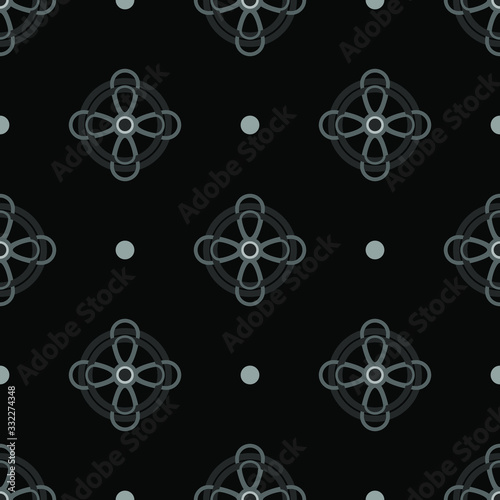 different round shapes on a black background