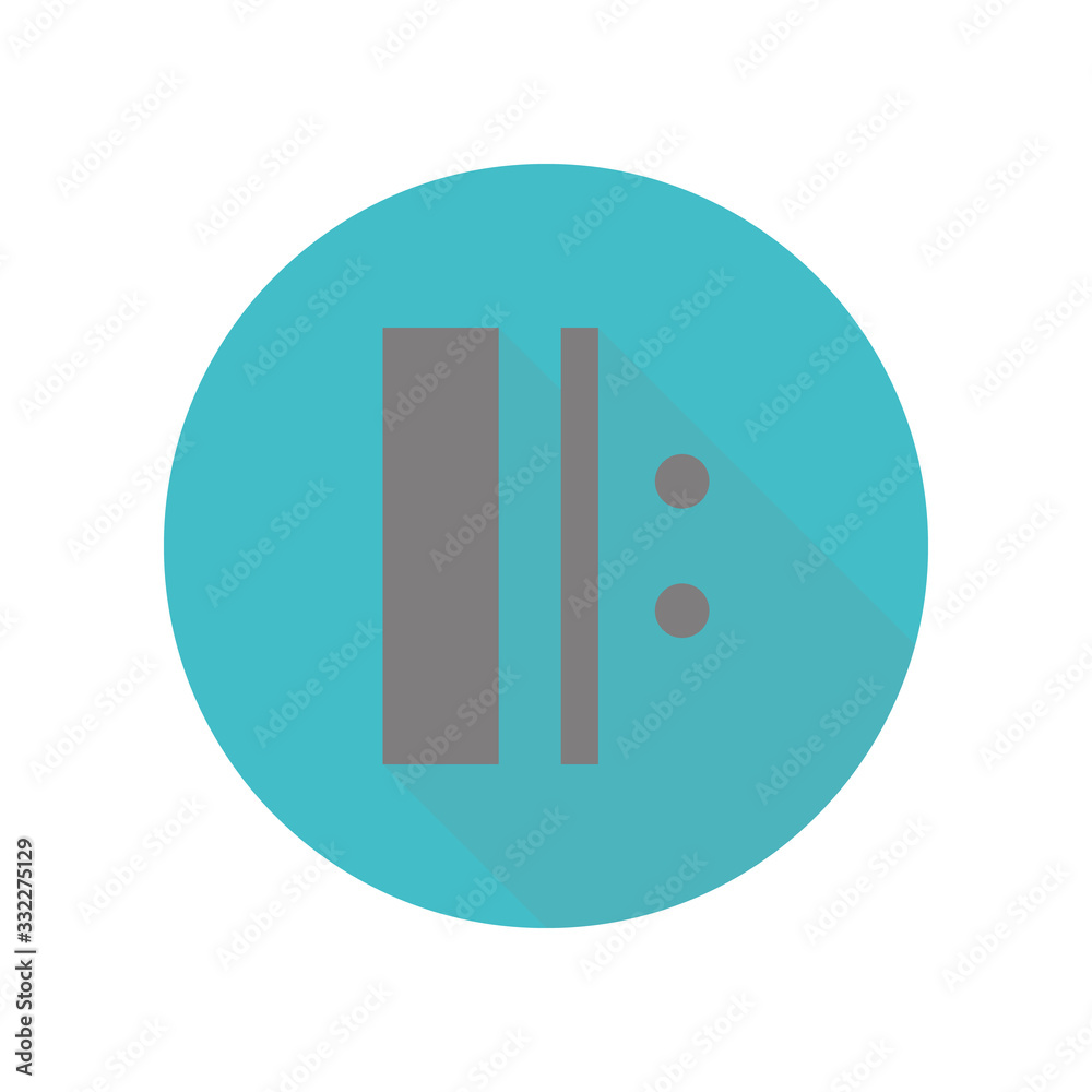 Music note long shadow icon. Simple glyph, flat vector of web icons for ui and ux, website or mobile application Music note long shadow icon. Simple glyph, flat vector of web icons for ui and ux, website or mobile application