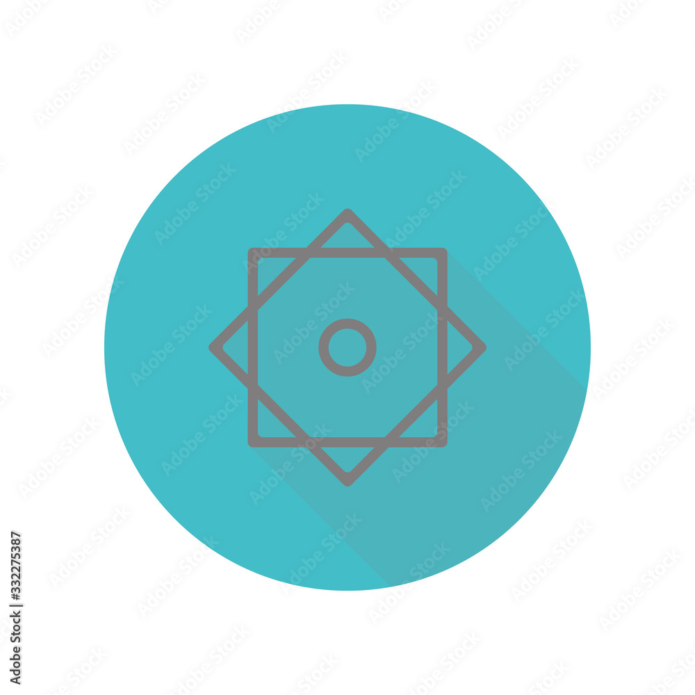 Eight point star long shadow icon. Simple glyph, flat vector of web icons for ui and ux, website or mobile application Eight point star long shadow icon. Simple glyph, flat vector of web icons for ui and ux, website or mobile application