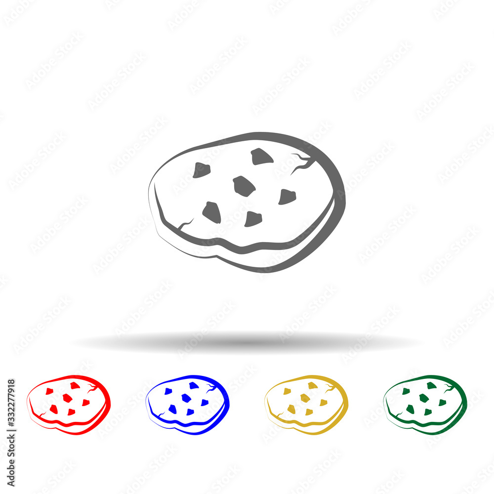 Pita bread hand drawn multi color icon. Simple thin line, outline vector of blood donation icons for ui and ux, website or mobile application Pita bread hand drawn multi color icon. Simple thin line, outline vector of blood donation icons for ui and ux, website or mobile application