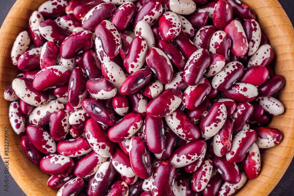 fresh organic natural beans on black background fresh organic natural beans on black background