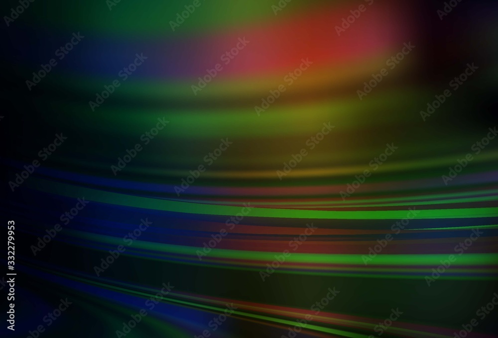 Dark Green, Red vector blurred shine abstract template. Dark Green, Red vector blurred shine abstract template.