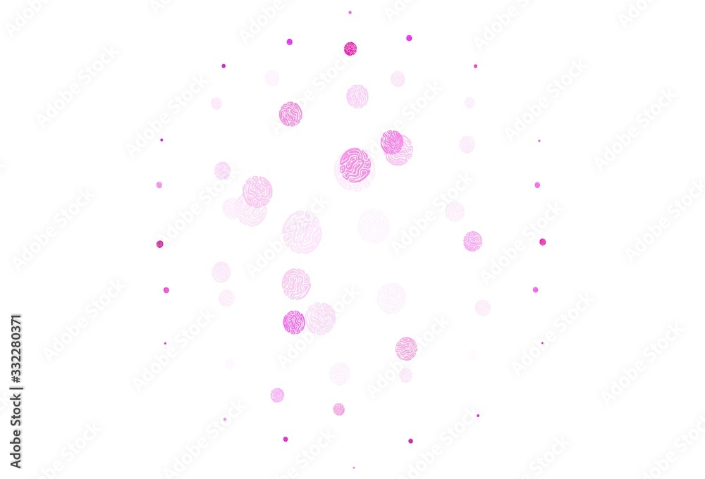 Light Pink vector texture with disks. Light Pink vector texture with disks.