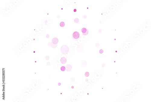 Light Pink vector texture with disks.