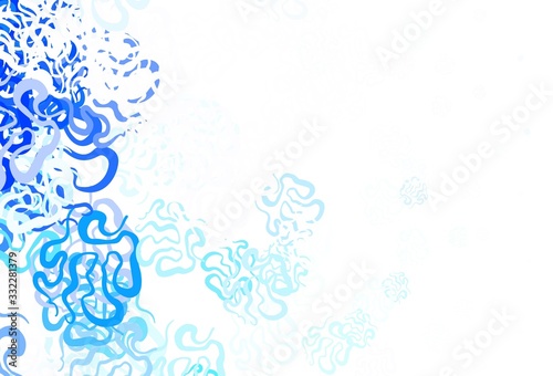 Light BLUE vector texture with abstract forms.