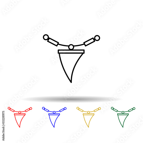 Tooth multi color icon. Simple thin line, outline vector of jewelry icons for ui and ux, website or mobile application