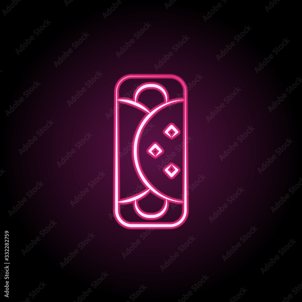 Enchilada neon icon. Simple thin line, outline vector of dia de muertos icons for ui and ux, website or mobile application