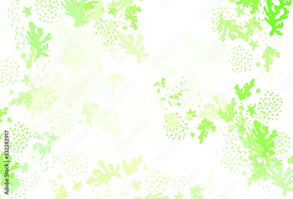 Light Green, Yellow vector pattern with random forms. Light Green, Yellow vector pattern with random forms.