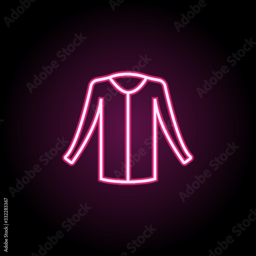 Sweater clothes woman neon icon. Simple thin line, outline vector of clothes icons for ui and ux, website or mobile application