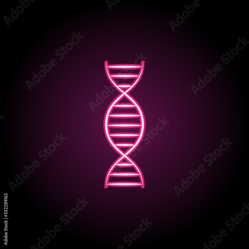 Dna mother and baby neon icon. Simple thin line, outline vector of maternity icons for ui and ux, website or mobile application