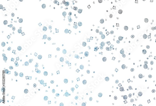 Light BLUE vector pattern with fresh ingredients.