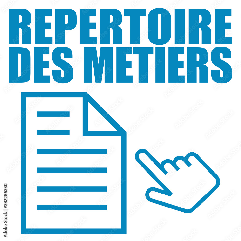 Fototapeta premium Logo répertoire des métiers.