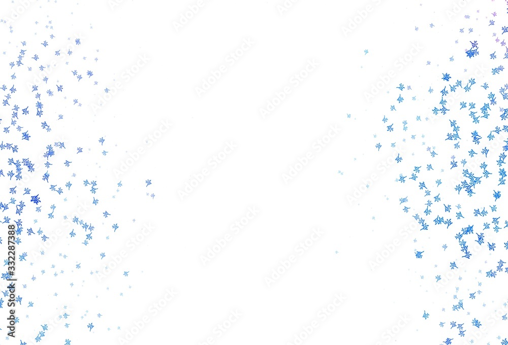 Light Blue, Red vector natural artwork with sakura.