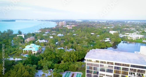 areal view of siesta key