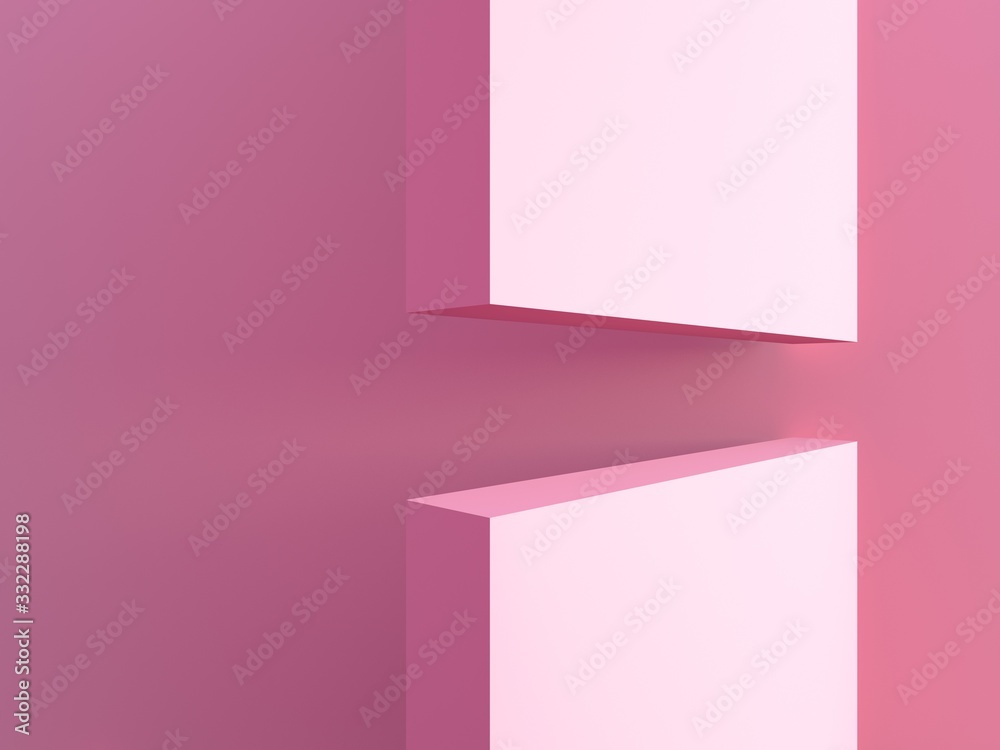 3d render of absttact stand in pink background 3d render of absttact stand in pink background