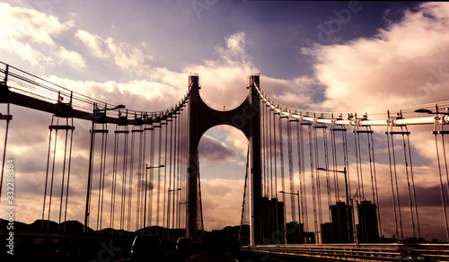 the sunset of Gwangan Bridge