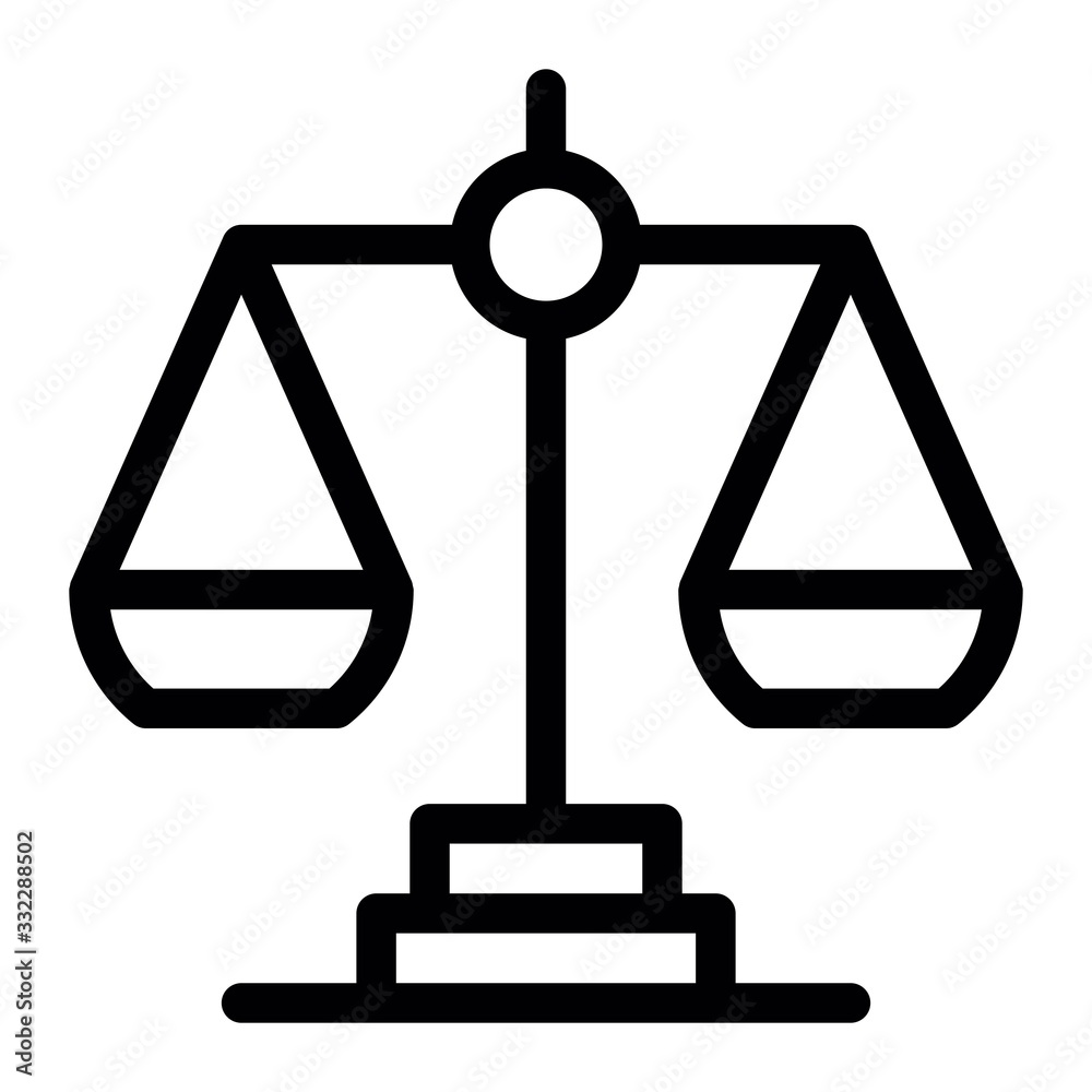Scales icon. Balance symbol. Law, justice concept.