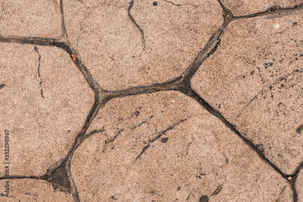 Fototapeta premium brown stone texture mural block curved lines wall solid base