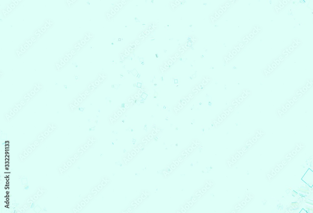 Light Blue, Green vector backdrop with lines, circles, rhombus.
