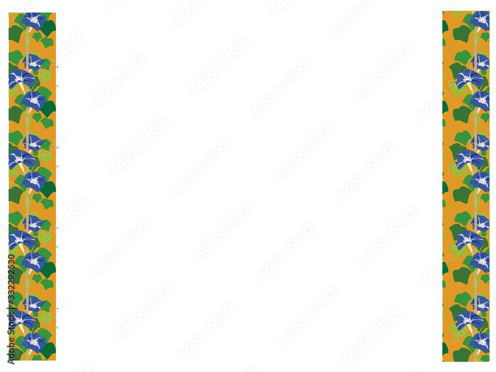 Obraz premium 朝顔のラインレトロ