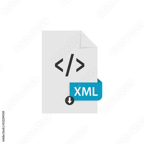 XML file document download css button icon vector