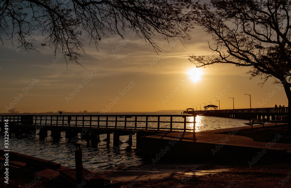 Morning sunrise over the Pier Tampa Bay