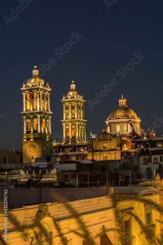 Puebla cathedral taken from the roof