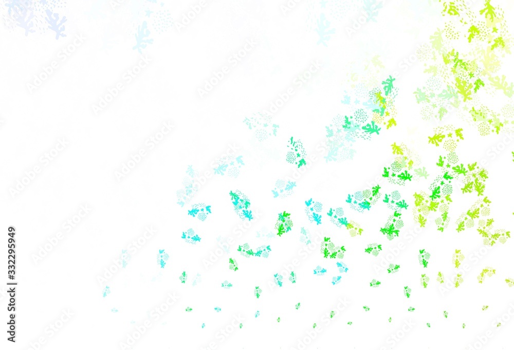 Light Blue, Green vector background with abstract shapes. Light Blue, Green vector background with abstract shapes.