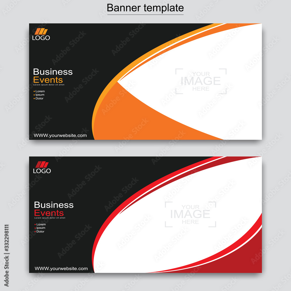Abstract business banner template design. Abstract business banner template design.