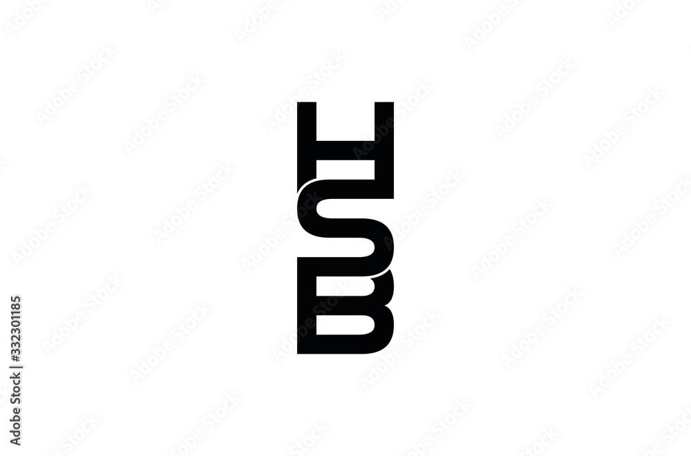 hsb letter original monogram logo design hsb letter original monogram logo design